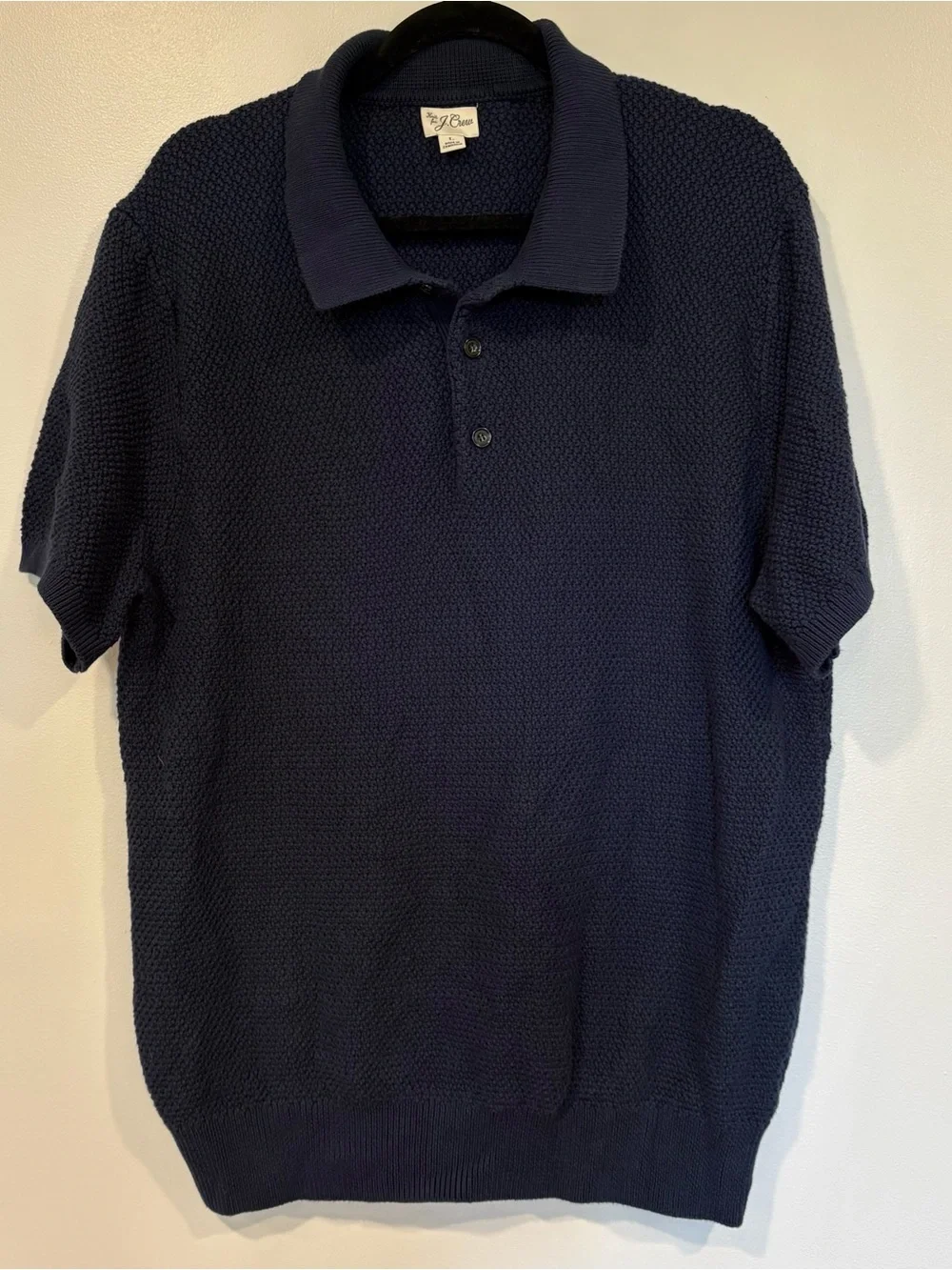 J CREW cotton knitted short sleeved sweater